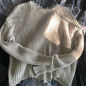Raw Hem Sweater